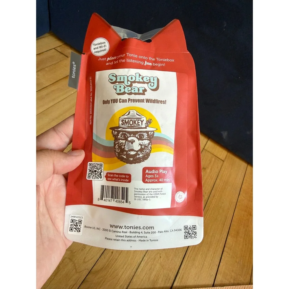 Tonies Smokey Bear Audio Play Character Figure for Toniebox 10001514